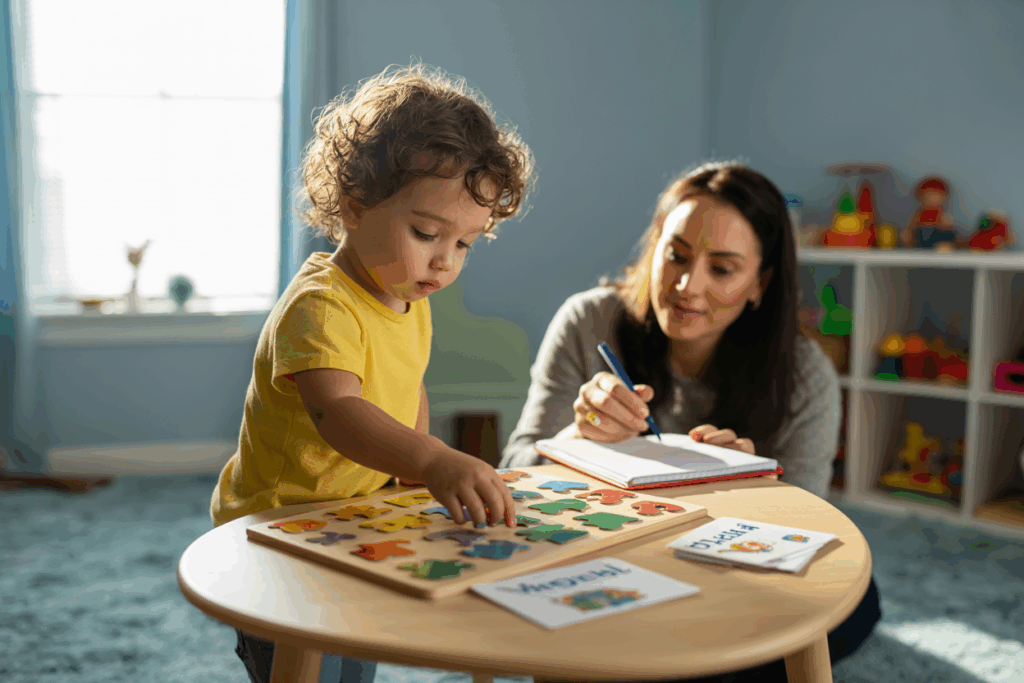a child-friendly evaluation room